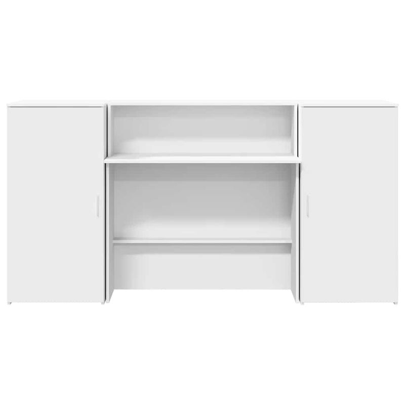 Casa si Gradina - Mobilier - Mese si birouri - Birouri - Birou de receptie alb 200x50x103,5 cm din lemn prelucrat - Infinity.ro