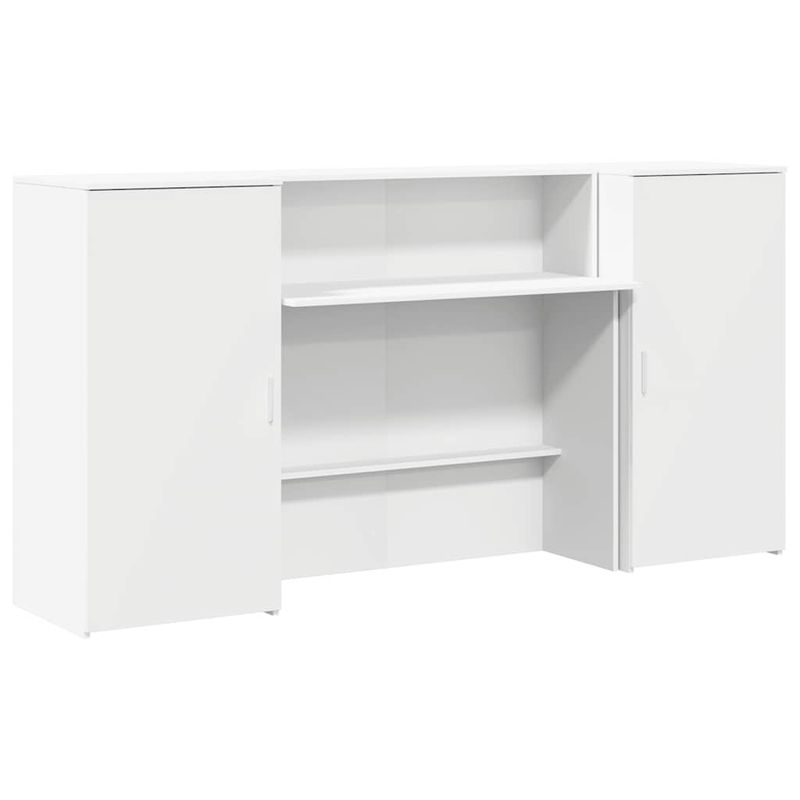 Casa si Gradina - Mobilier - Mese si birouri - Birouri - Birou de receptie alb 200x50x103,5 cm din lemn prelucrat - Infinity.ro