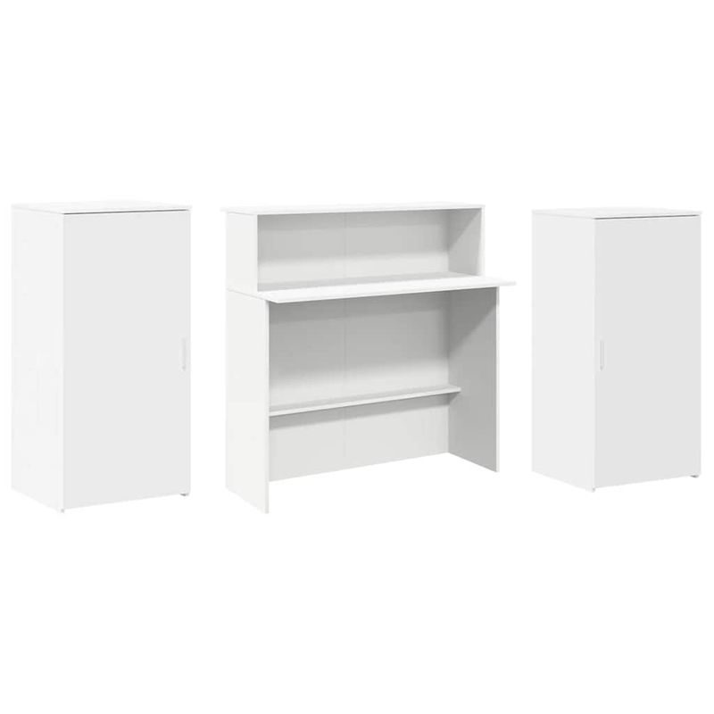 Casa si Gradina - Mobilier - Mese si birouri - Birouri - Birou de receptie alb 200x50x103,5 cm din lemn prelucrat - Infinity.ro