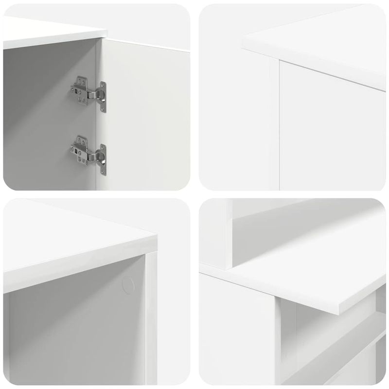 Casa si Gradina - Mobilier - Mese si birouri - Birouri - Birou de receptie alb 200x50x103,5 cm din lemn prelucrat - Infinity.ro