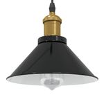 Casa si Gradina - Corpuri si surse de iluminat - Veioze si lampi - Lampi de veghe - Lampa suspendata reglabila pe inaltime E27 negru lucios metal - Infinity.ro