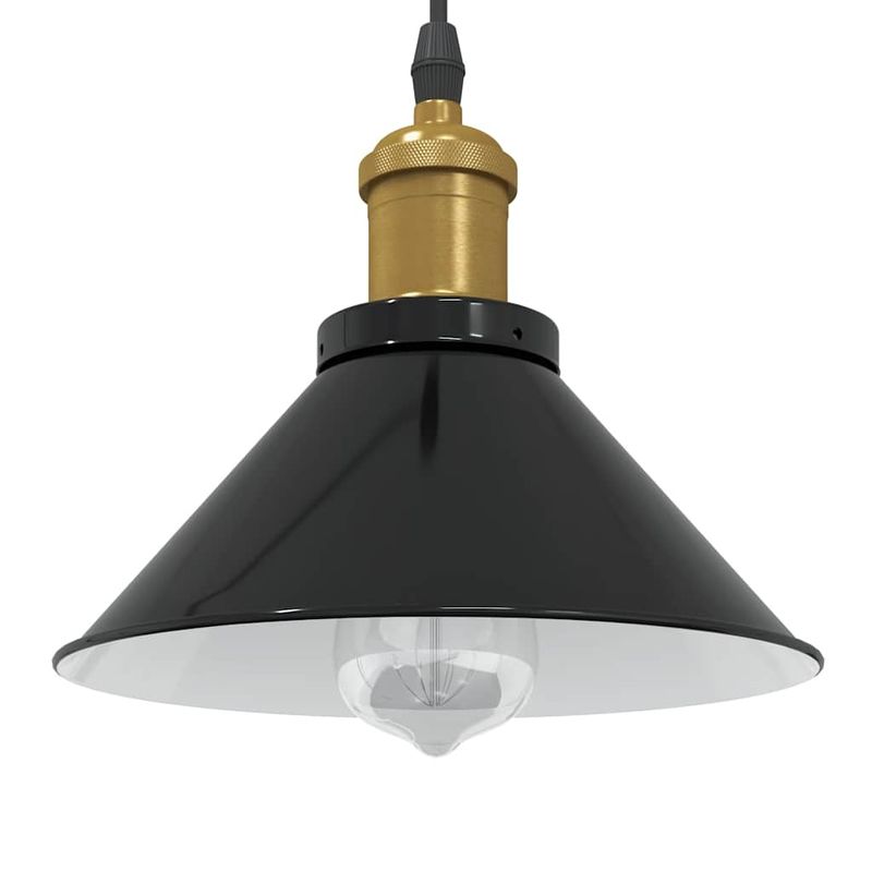 Casa si Gradina - Corpuri si surse de iluminat - Veioze si lampi - Lampi de veghe - Lampa suspendata reglabila pe inaltime E27 negru lucios metal - Infinity.ro