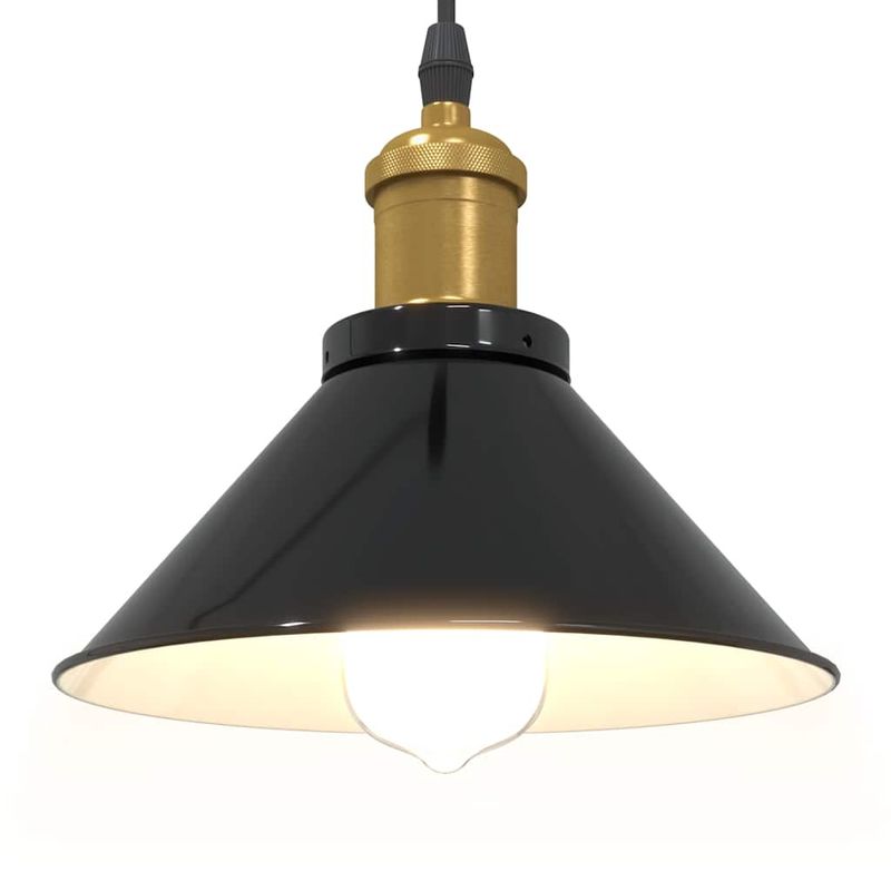 Casa si Gradina - Corpuri si surse de iluminat - Veioze si lampi - Lampi de veghe - Lampa suspendata reglabila pe inaltime E27 negru lucios metal - Infinity.ro