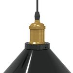 Casa si Gradina - Corpuri si surse de iluminat - Veioze si lampi - Lampi de veghe - Lampa suspendata reglabila pe inaltime E27 negru lucios metal - Infinity.ro