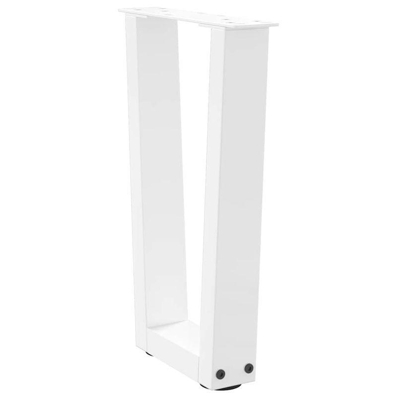 Casa si Gradina - Mobilier - Feronerie si accesorii mobila - Picioare pentru masa in forma de V 2 buc alb otel - Infinity.ro