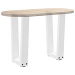 Casa si Gradina - Mobilier - Feronerie si accesorii mobila - Picioare pentru masa in forma de V 2 buc alb otel - Infinity.ro