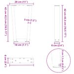 Casa si Gradina - Mobilier - Feronerie si accesorii mobila - Picioare pentru masa in forma de V 2 buc alb otel - Infinity.ro