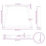 Casa si Gradina - Mobilier - Feronerie si accesorii mobila - Picioare pentru masa in forma de V 2 buc Otel natural Otel - Infinity.ro
