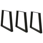 Casa si Gradina - Mobilier - Feronerie si accesorii mobila - Picioare pentru masa in forma de V 3 buc Negru Otel - Infinity.ro