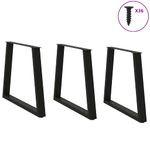 Casa si Gradina - Mobilier - Feronerie si accesorii mobila - Picioare pentru masa in forma de V 3 buc Negru Otel - Infinity.ro