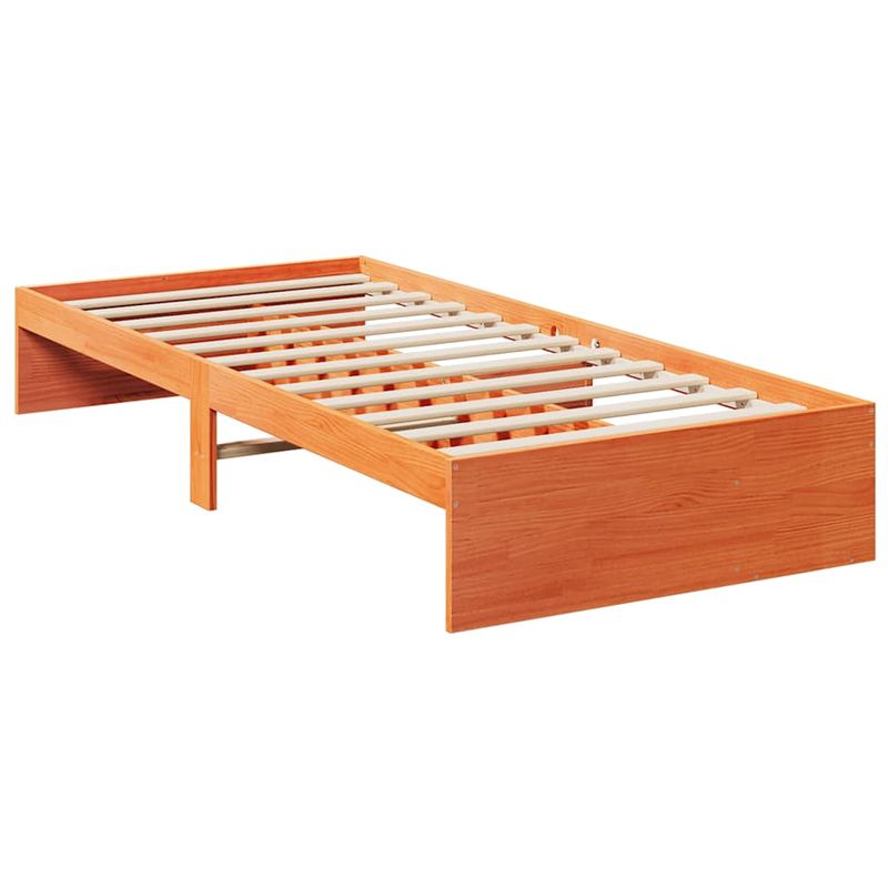 Casa si Gradina - Mobilier - Paturi si accesorii - Paturi - Pat de zi fara saltea ceara maro 100x200 cm lemn masiv de pin - Infinity.ro