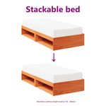 Casa si Gradina - Mobilier - Paturi si accesorii - Paturi - Pat de zi fara saltea ceara maro 100x200 cm lemn masiv de pin - Infinity.ro