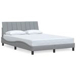 Casa si Gradina - Mobilier - Paturi si accesorii - Paturi - Cadru de pat fara saltea, gri deschis, 120x200 cm, textil - Infinity.ro