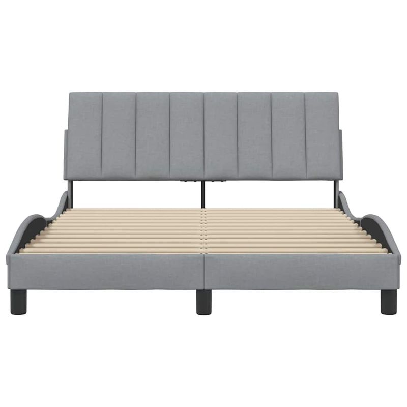 Casa si Gradina - Mobilier - Paturi si accesorii - Paturi - Cadru de pat fara saltea, gri deschis, 120x200 cm, textil - Infinity.ro