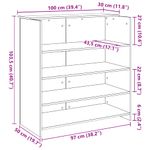 Casa si Gradina - Mobilier - Mese si birouri - Birouri - Birou de receptie Gri Sonoma 100x50x103,5 cm Lemn prelucrat - Infinity.ro