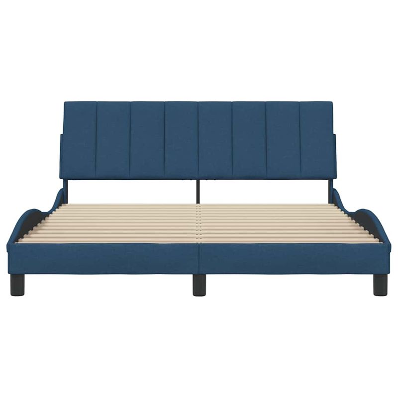 Casa si Gradina - Mobilier - Paturi si accesorii - Paturi - Cadru de pat fara saltea, albastru, 160x200 cm, textil - Infinity.ro