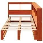Casa si Gradina - Mobilier - Paturi si accesorii - Paturi - Pat biblioteca fara saltea maro ceruit 75x190 cm lemn masiv pin - Infinity.ro