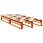 Casa si Gradina - Mobilier - Paturi si accesorii - Paturi - Pat biblioteca fara saltea maro ceruit 75x190 cm lemn masiv pin - Infinity.ro