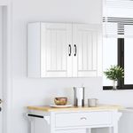 Casa si Gradina - Mobilier - Comode si corpuri - Corpuri bucatarie - Dulap de bucatarie "Lucca" din lemn prelucrat alb lucios, mărime 80x31x60 cm, model 1x dulap de perete (2 uși) - Infinity.ro