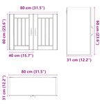 Casa si Gradina - Mobilier - Comode si corpuri - Corpuri bucatarie - Dulap de bucatarie "Lucca" din lemn prelucrat alb lucios, mărime 80x31x60 cm, model 1x dulap de perete (2 uși) - Infinity.ro