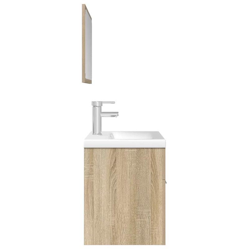 Casa si Gradina - Mobilier - Seturi de mobilier - Seturi baie - Set mobilier de baie, 3 piese, stejar sonoma, lemn prelucrat - Infinity.ro