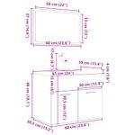 Casa si Gradina - Mobilier - Seturi de mobilier - Seturi baie - Set mobilier de baie, 3 piese, stejar sonoma, lemn prelucrat - Infinity.ro