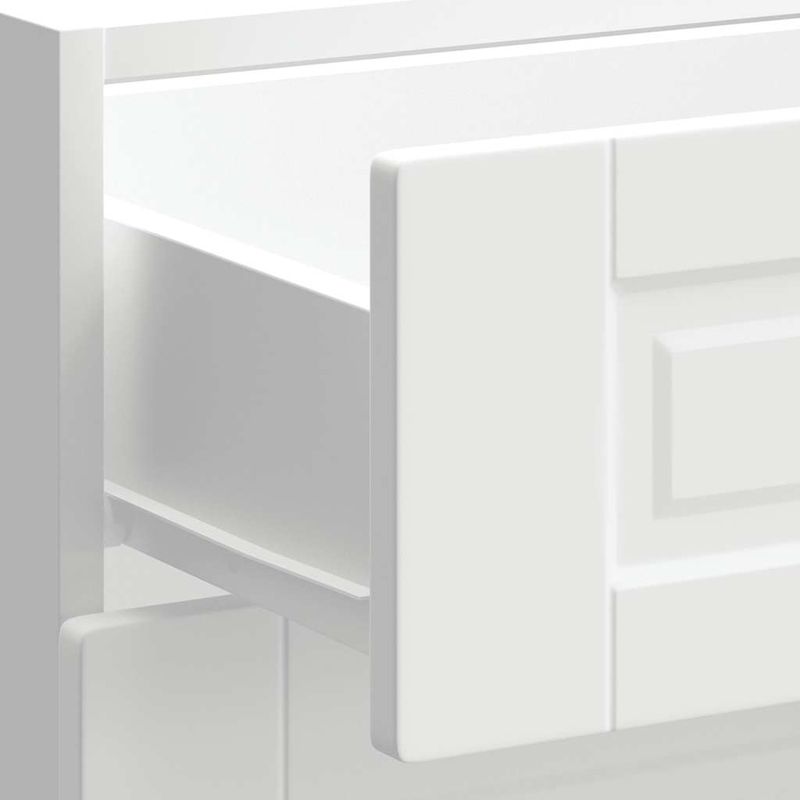 Casa si Gradina - Mobilier - Comode si corpuri - Corpuri bucatarie - Dulap de baza de bucatarie „Porto” din lemn prelucrat alb, model 1x dulap inferior (3 sertare), mărime 60x46x81.5 cm - Infinity.ro