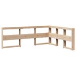 Casa si Gradina - Mobilier - Paturi si accesorii - Paturi - Pat cu biblioteca fara saltea, 140x200 cm, lemn masiv de pin - Infinity.ro