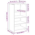 Casa si Gradina - Mobilier - Mese si birouri - Birouri - Birou de receptie Stejar Sonoma 55x50x103,5 cm Lemn prelucrat - Infinity.ro