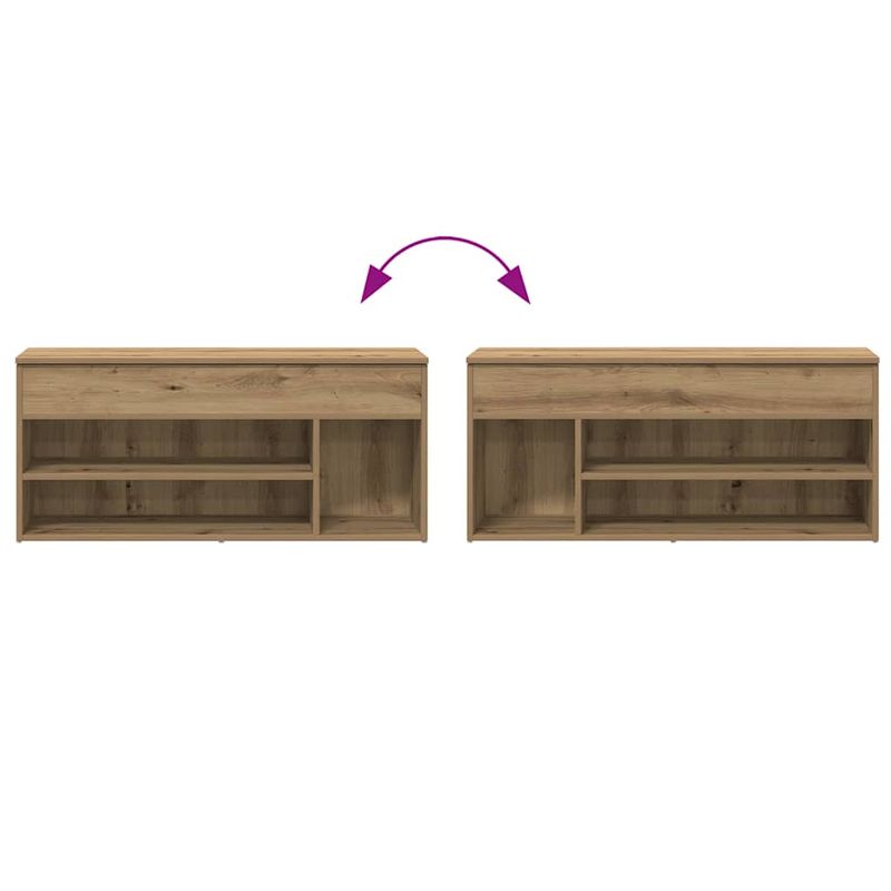 Casa si Gradina - Mobilier - Organizare si depozitare - Organizator incaltaminte - Bancheta pantofar stejar artizanal 102x30,5x45cm lemn prelucrat - Infinity.ro