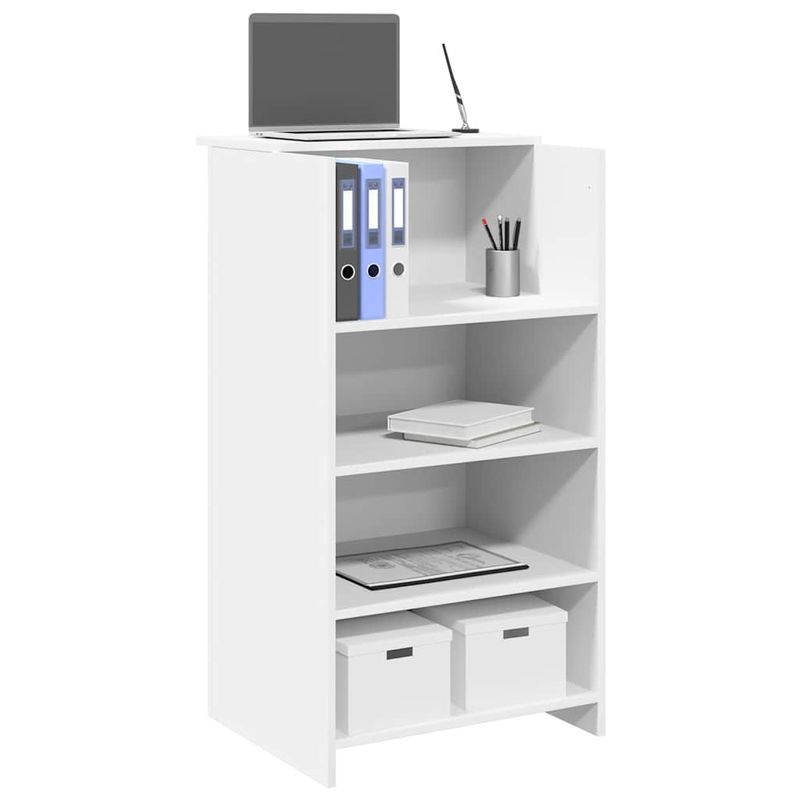Casa si Gradina - Mobilier - Mese si birouri - Birouri - Birou de receptie alb 55x50x103,5 cm lemn prelucrat - Infinity.ro