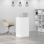 Casa si Gradina - Mobilier - Mese si birouri - Birouri - Birou de receptie alb 55x50x103,5 cm lemn prelucrat - Infinity.ro