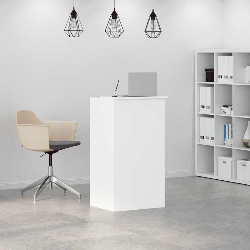 Casa si Gradina - Mobilier - Mese si birouri - Birouri - Birou de receptie alb 55x50x103,5 cm lemn prelucrat - Infinity.ro