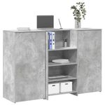 Casa si Gradina - Mobilier - Mese si birouri - Birouri - Birou de receptie Gri beton 155x50x103,5 cm Lemn prelucrat - Infinity.ro