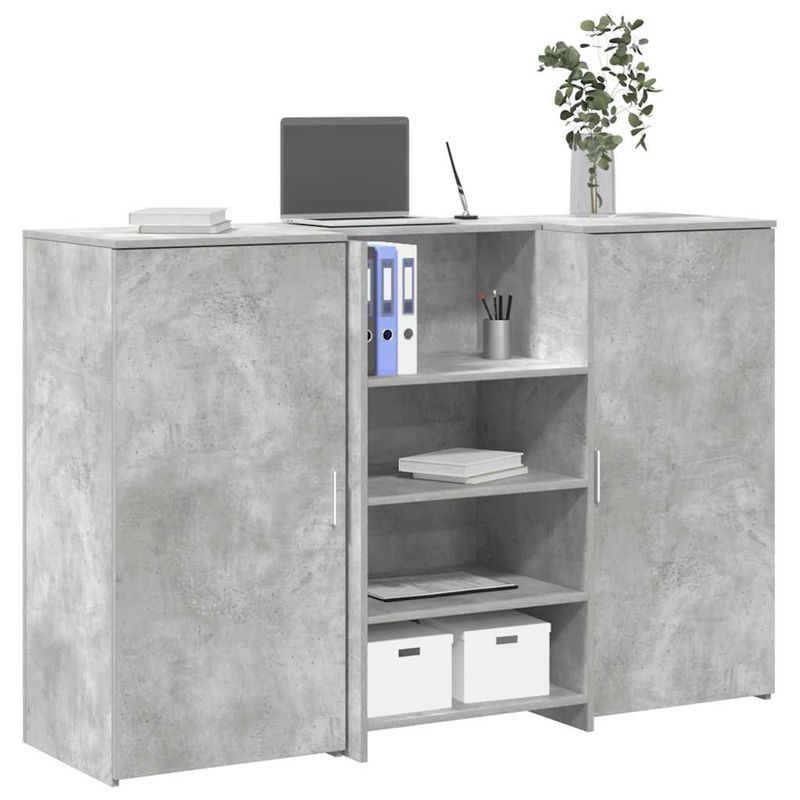 Casa si Gradina - Mobilier - Mese si birouri - Birouri - Birou de receptie Gri beton 155x50x103,5 cm Lemn prelucrat - Infinity.ro