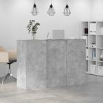 Casa si Gradina - Mobilier - Mese si birouri - Birouri - Birou de receptie Gri beton 155x50x103,5 cm Lemn prelucrat - Infinity.ro