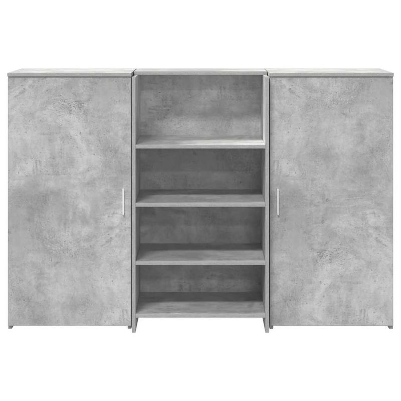 Casa si Gradina - Mobilier - Mese si birouri - Birouri - Birou de receptie Gri beton 155x50x103,5 cm Lemn prelucrat - Infinity.ro