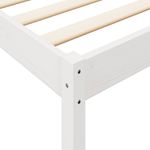 Casa si Gradina - Mobilier - Paturi si accesorii - Paturi - Pat cu biblioteca fara saltea, alb, 100x200 cm, lemn masiv pin - Infinity.ro