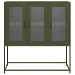 Casa si Gradina - Mobilier - Comode si corpuri - Comode - Dulap, verde masliniu, 100,5x39x107 cm, otel laminat la rece - Infinity.ro