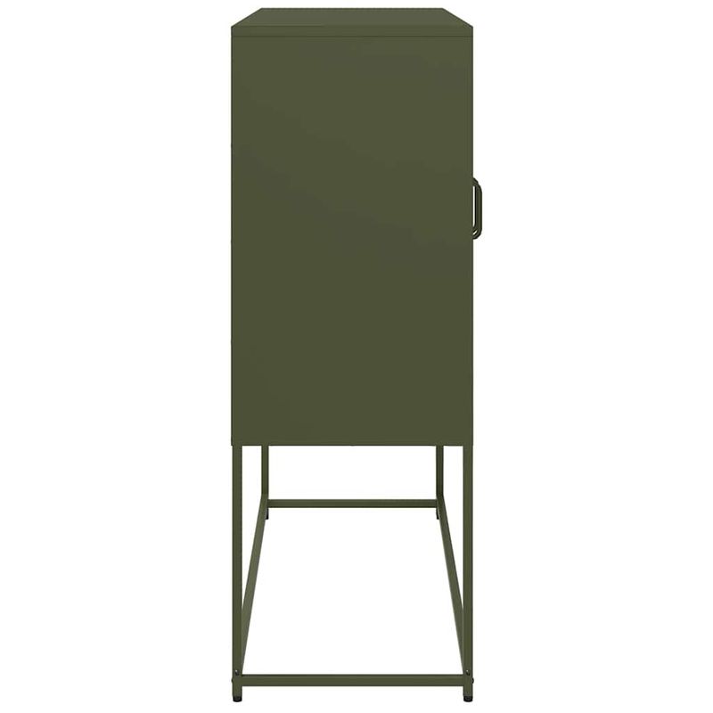 Casa si Gradina - Mobilier - Comode si corpuri - Comode - Dulap, verde masliniu, 100,5x39x107 cm, otel laminat la rece - Infinity.ro