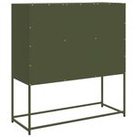 Casa si Gradina - Mobilier - Comode si corpuri - Comode - Dulap, verde masliniu, 100,5x39x107 cm, otel laminat la rece - Infinity.ro