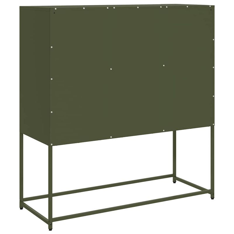 Casa si Gradina - Mobilier - Comode si corpuri - Comode - Dulap, verde masliniu, 100,5x39x107 cm, otel laminat la rece - Infinity.ro