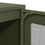Casa si Gradina - Mobilier - Comode si corpuri - Comode - Dulap, verde masliniu, 100,5x39x107 cm, otel laminat la rece - Infinity.ro