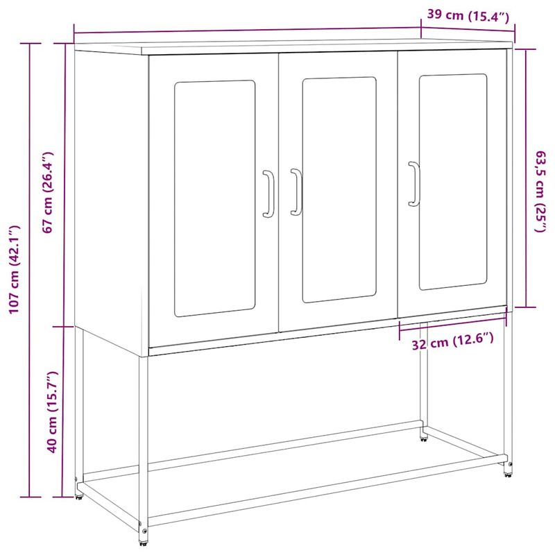Casa si Gradina - Mobilier - Comode si corpuri - Comode - Dulap, verde masliniu, 100,5x39x107 cm, otel laminat la rece - Infinity.ro