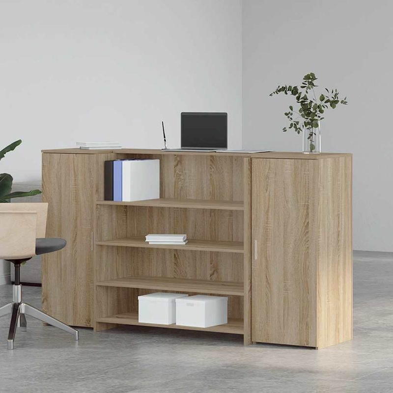 Casa si Gradina - Mobilier - Mese si birouri - Birouri - Birou de receptie Stejar Sonoma 180x50x103,5 cm Lemn prelucrat - Infinity.ro