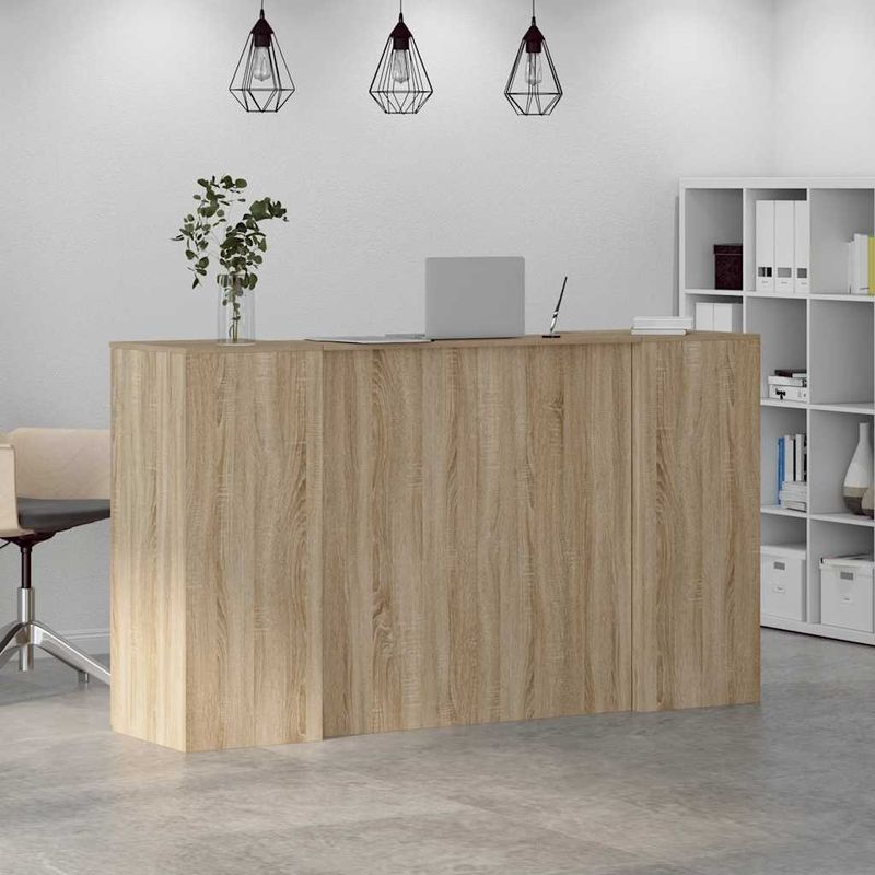 Casa si Gradina - Mobilier - Mese si birouri - Birouri - Birou de receptie Stejar Sonoma 180x50x103,5 cm Lemn prelucrat - Infinity.ro