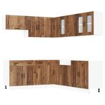 Casa si Gradina - Mobilier - Comode si corpuri - Corpuri bucatarie - Set de dulapuri de bucatarie 11 piese „Kalmar” Lemn vechi lemn - Infinity.ro