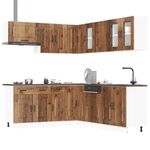 Casa si Gradina - Mobilier - Comode si corpuri - Corpuri bucatarie - Set de dulapuri de bucatarie 11 piese „Kalmar” Lemn vechi lemn - Infinity.ro