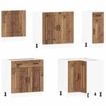 Casa si Gradina - Mobilier - Comode si corpuri - Corpuri bucatarie - Set de dulapuri de bucatarie 11 piese „Kalmar” Lemn vechi lemn - Infinity.ro