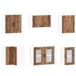 Casa si Gradina - Mobilier - Comode si corpuri - Corpuri bucatarie - Set de dulapuri de bucatarie 11 piese „Kalmar” Lemn vechi lemn - Infinity.ro